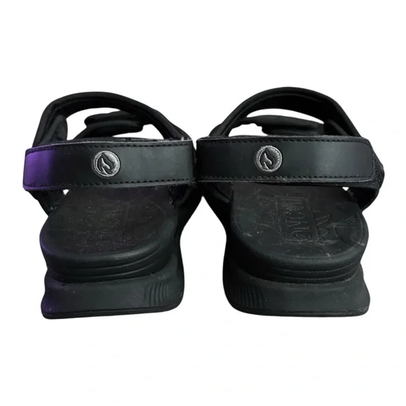 Orthopedic Black Walking Sandals with Adjustable Velcro Straps by Oncai | Size 8 - Picture 4 of 12